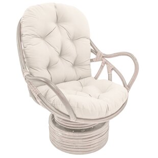 Rattan swivel chair outlet cushion